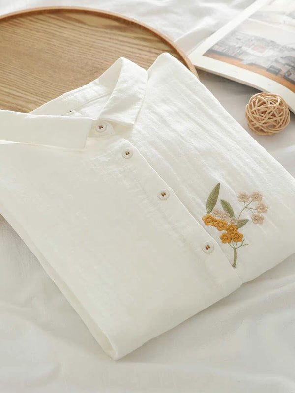 ✨ Women’s Full Sleeve Embroidered Cotton Shirt – Elegant & Comfortable ✨